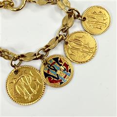 21k Gold Vtg US Coins Liberty Eagle Engraved Love Token 7